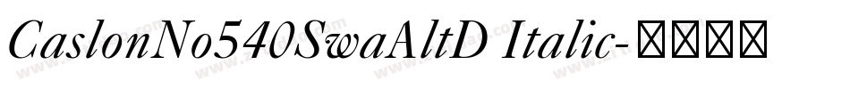 CaslonNo540SwaAltD Italic字体转换